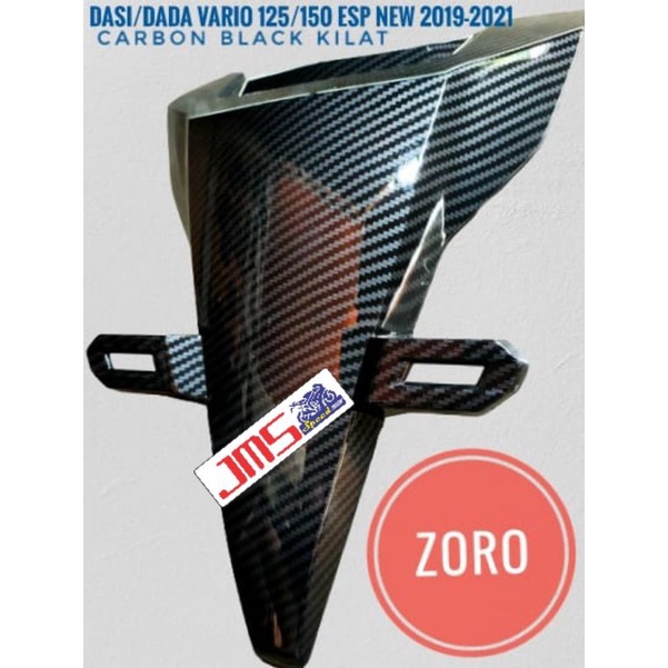 cover tutup carbon tameng dasi plat nomor depan vario 125 vario 150 led new tahun 2019-2021 zoro