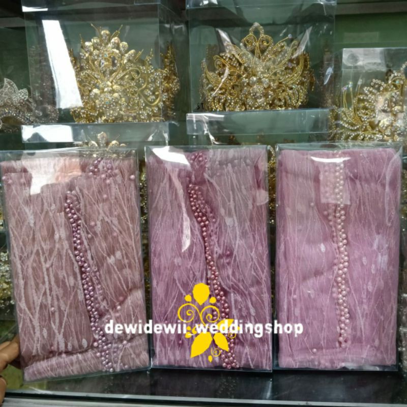 KERUDUNG PENGANTIN / VEIL MUTIARA MOTIF AKAR / VEIL