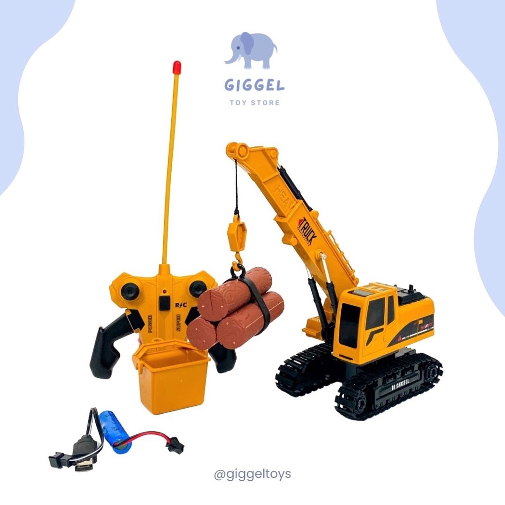 [ Giggel ] Mainan Anak Crane Truck Remote Control