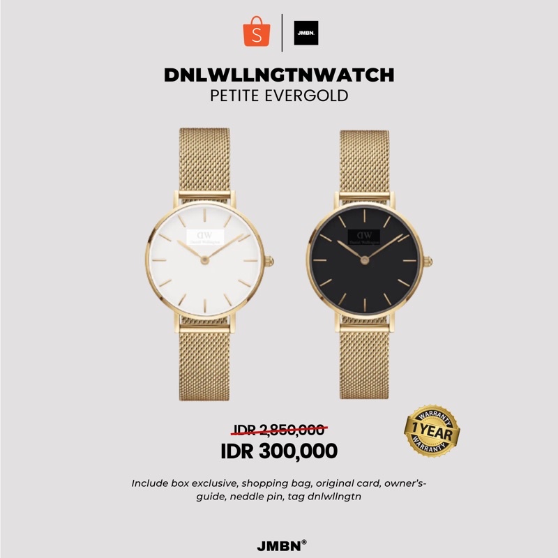 [TERLARIS - COD] JAM TANGAN PRIA WANITA DW PETITE EVERGOLD ROSE GOLD