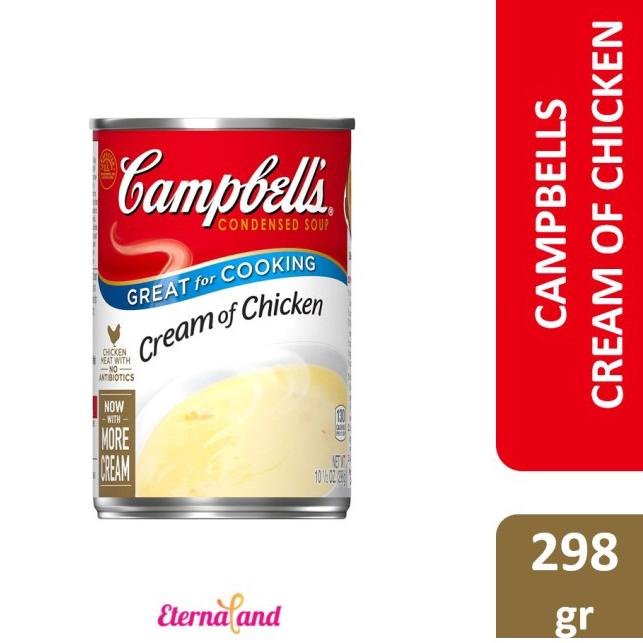 

SF5≛ Campbell's Condensed Soup Cream of Chicken - sup instan krim ayam Serbuuu