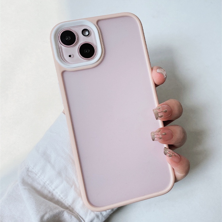 Hard Case Pelindung Anti Sidik Jari Tahan Noda Warna Permen Macaron Untuk Iphone 13 Pro Max 13mini 12promax