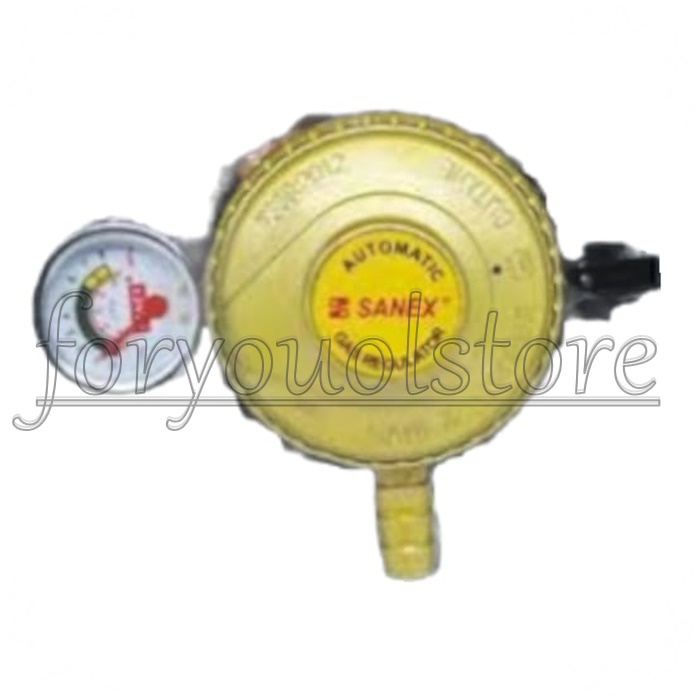 Sanex Paket Selang Flexi 1.8 meter + Regulator Meter /Regulator Kompor Gas / Selang Kompor Gas / Selang Lapisan Anti Bocor /Selang Dan Regulator Kompor Gas / Selang Gas ( Paket Meteran ) + Regulator Gas