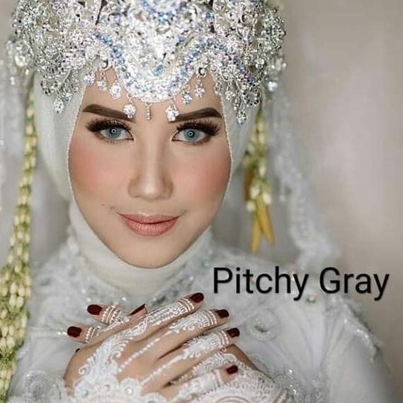 SALESoftlens Pengantin MUA Sweety Pitchy Warna Gray Grey Brown Sky Blue Lime Green Soflens Soflen So