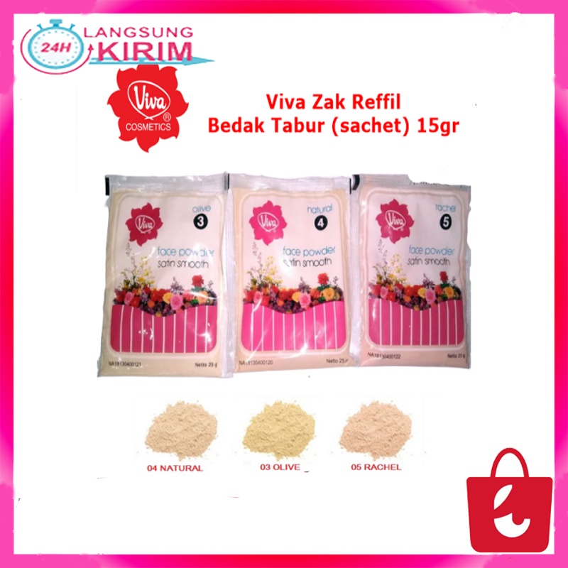 [100% Asli] Viva Zak Reffil / Bedak Tabur Viva (sachet) 15gr - 1 SACHET