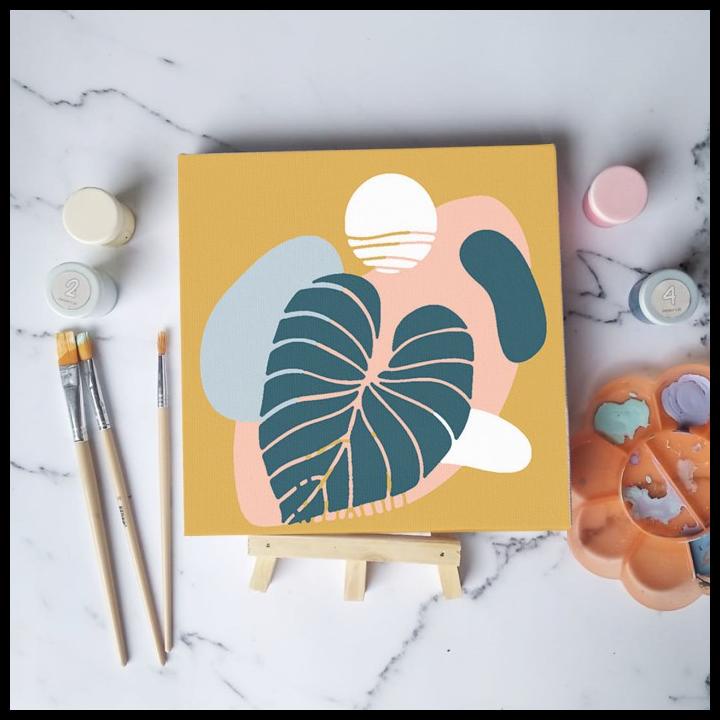 

Paint By Number Tanaman Monstera Plant Canvas 20X20 Cm / Painting Kit