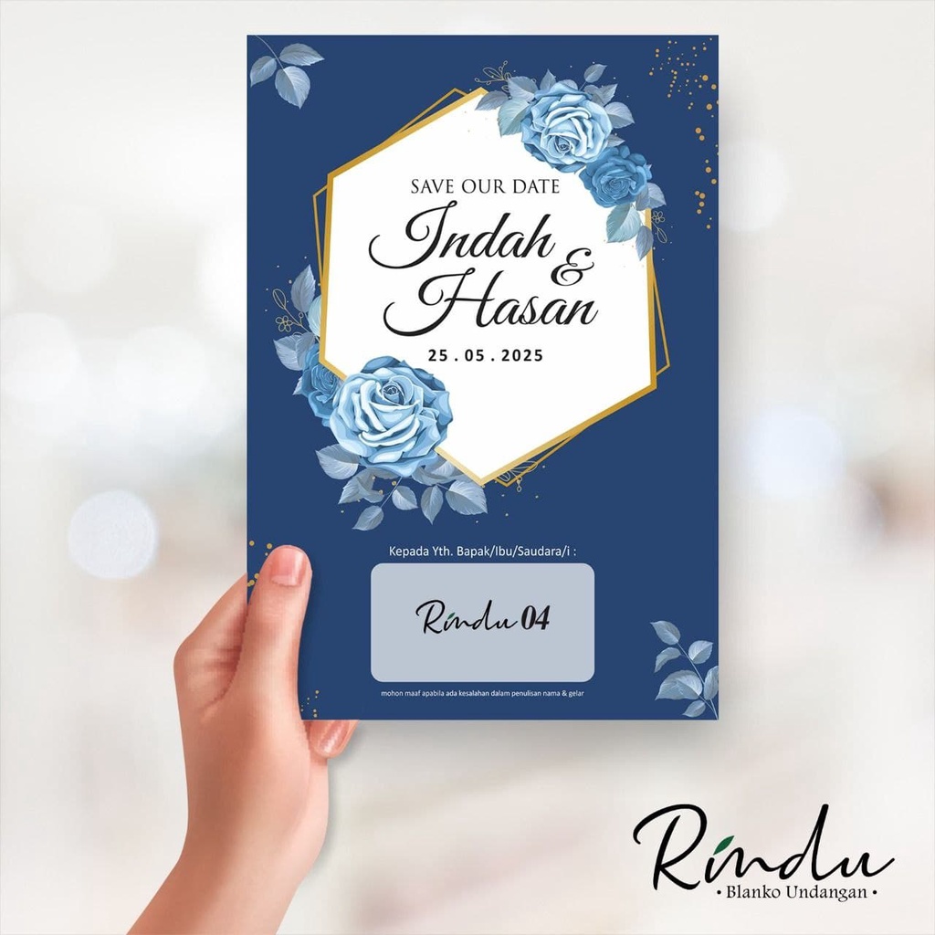 RINDU 04 / BLANGKO UNDANGAN RINDU 04 / UNDANGAN KOSONG / FREE FILE SETTING / UNDANGAN PERNIKAHAN