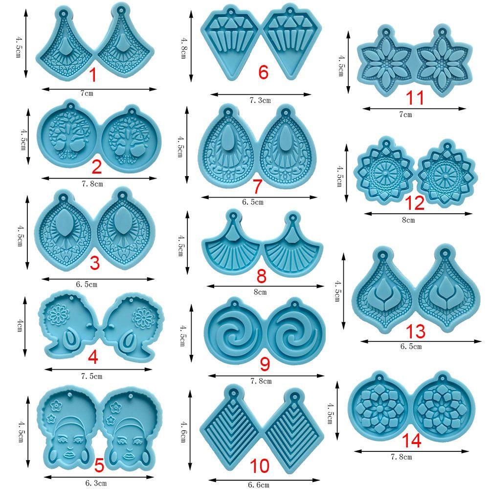 Solighter Anting Cetakan Ear Studs Gantungan Kunci Perhiasan Casting Mold