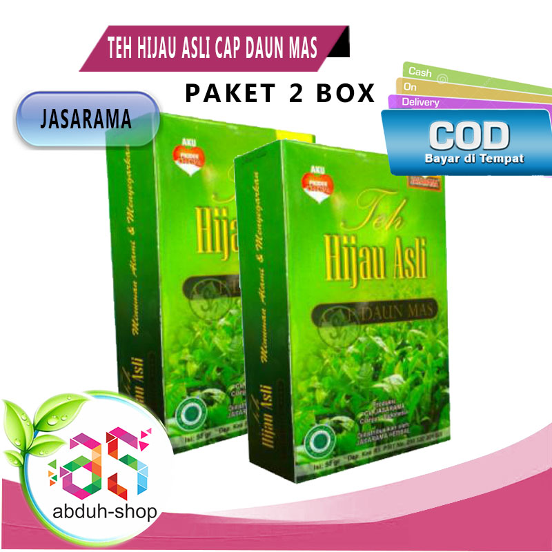 

2box Teh Hijau Daun Mas Asli [ Teh pelangsing ,Diet Alami]