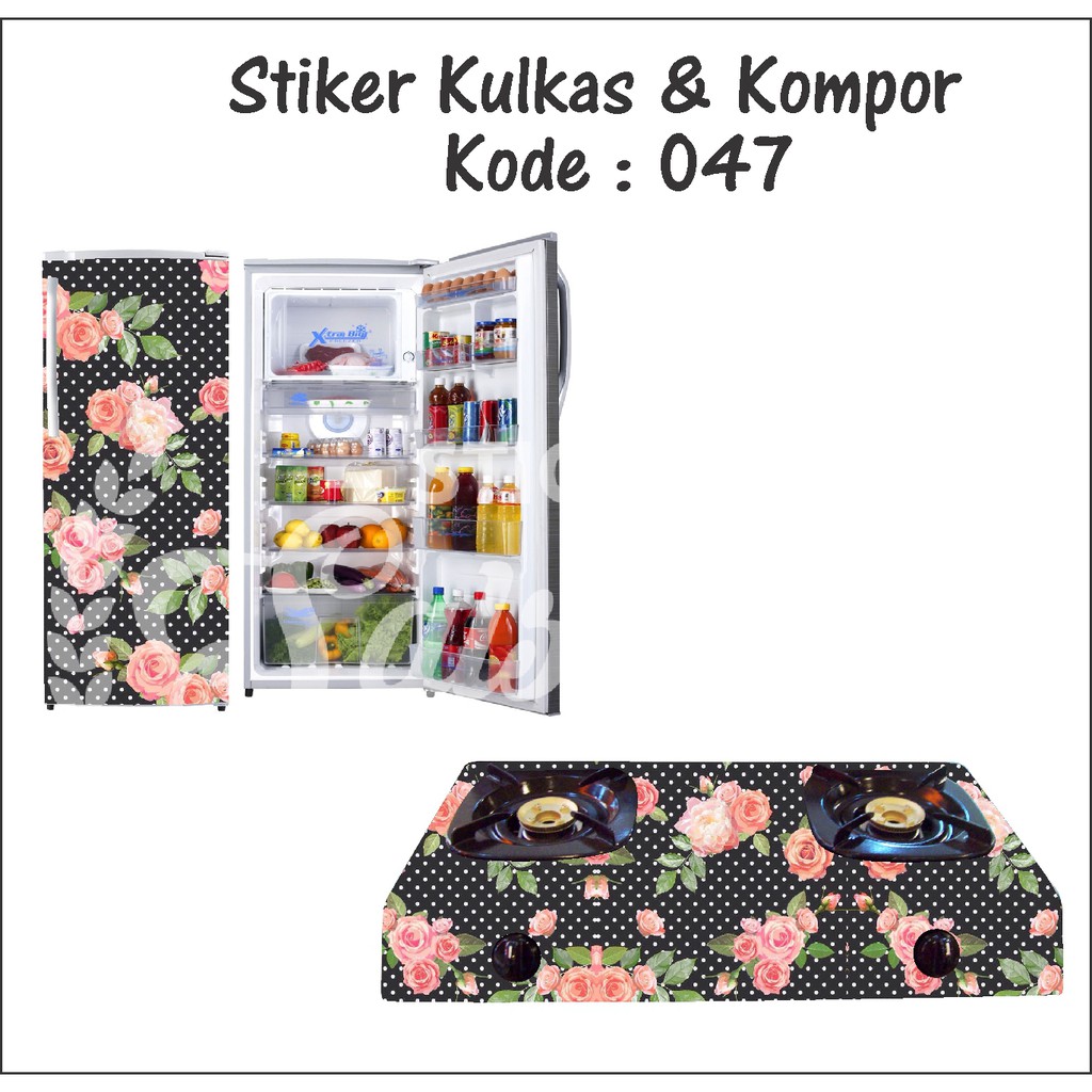 stiker kulkas dan  stiker kompor kompor 047 shabby