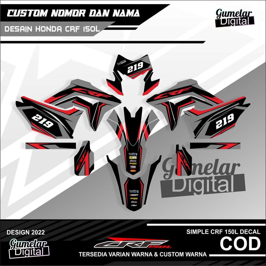 DECAL FULL BODY CRF150L KEREN