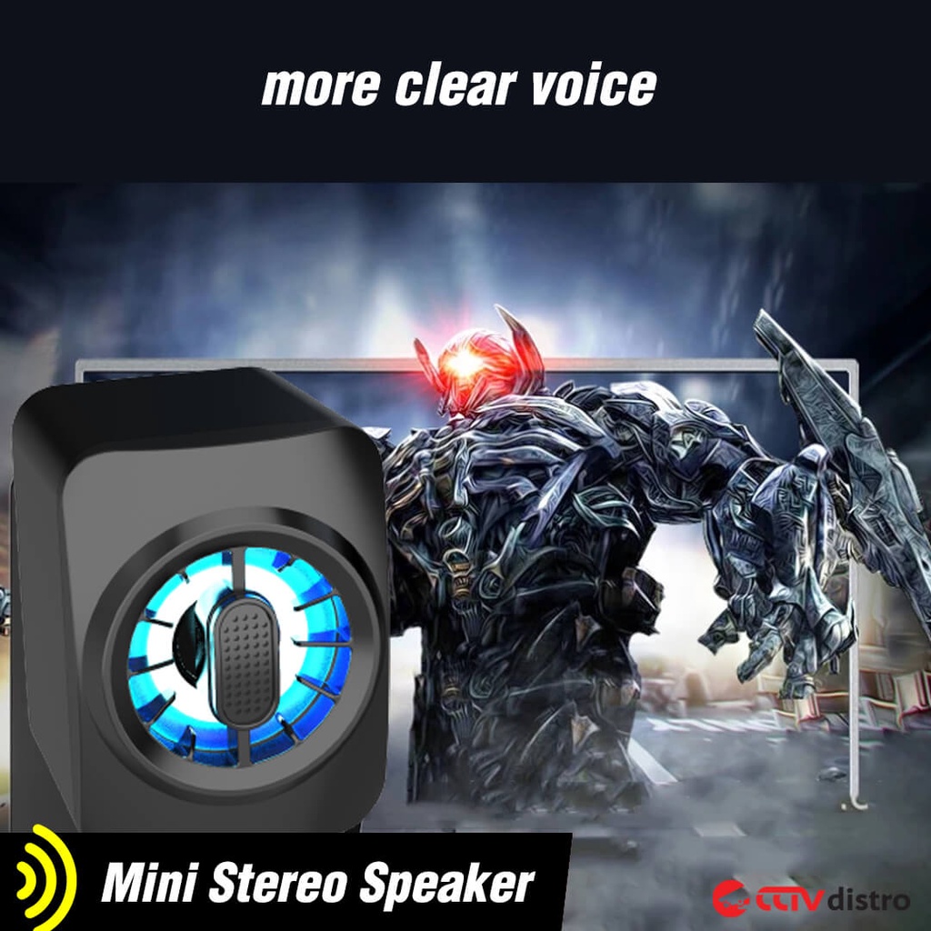 A10 Speaker USB Aktif Mini Speker Kecil Spiker Laptop PC Komputer TV Bass RGB Gaming Active Portabel