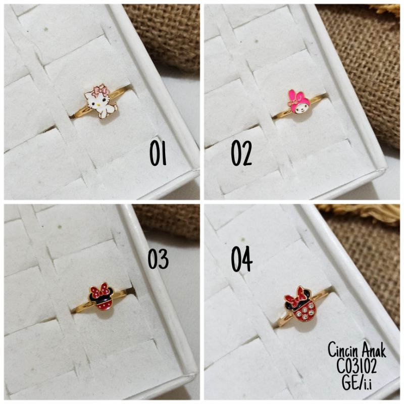 Cincin anak Meilyn Karakter warna Gold C03102