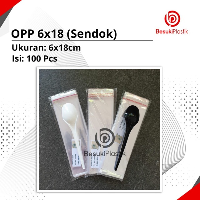 OPP 6x18 Sendok Garpu / OPP Sendok Garpu / Plastik Sendok Garpu / OPP Sendok