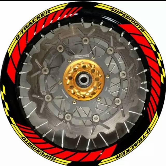 Stiker velg motor Dtracker D-Tracker Supermoto motogp bisa custom utk CRF KTM all supermoto