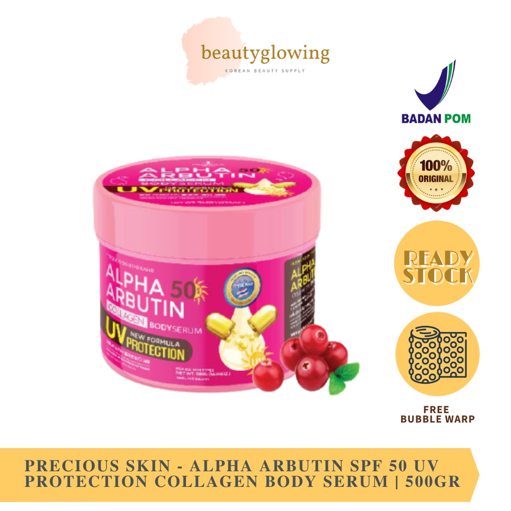 [BPOM] PRECIOUS SKIN Alpha Arbutin SPF50 UV Protection Collagen Body Serum