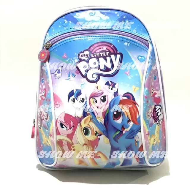 SHOWME Promo Tas Ransel Anak Sekolah PAUD - PG - TK- PONY BIRU UNGU