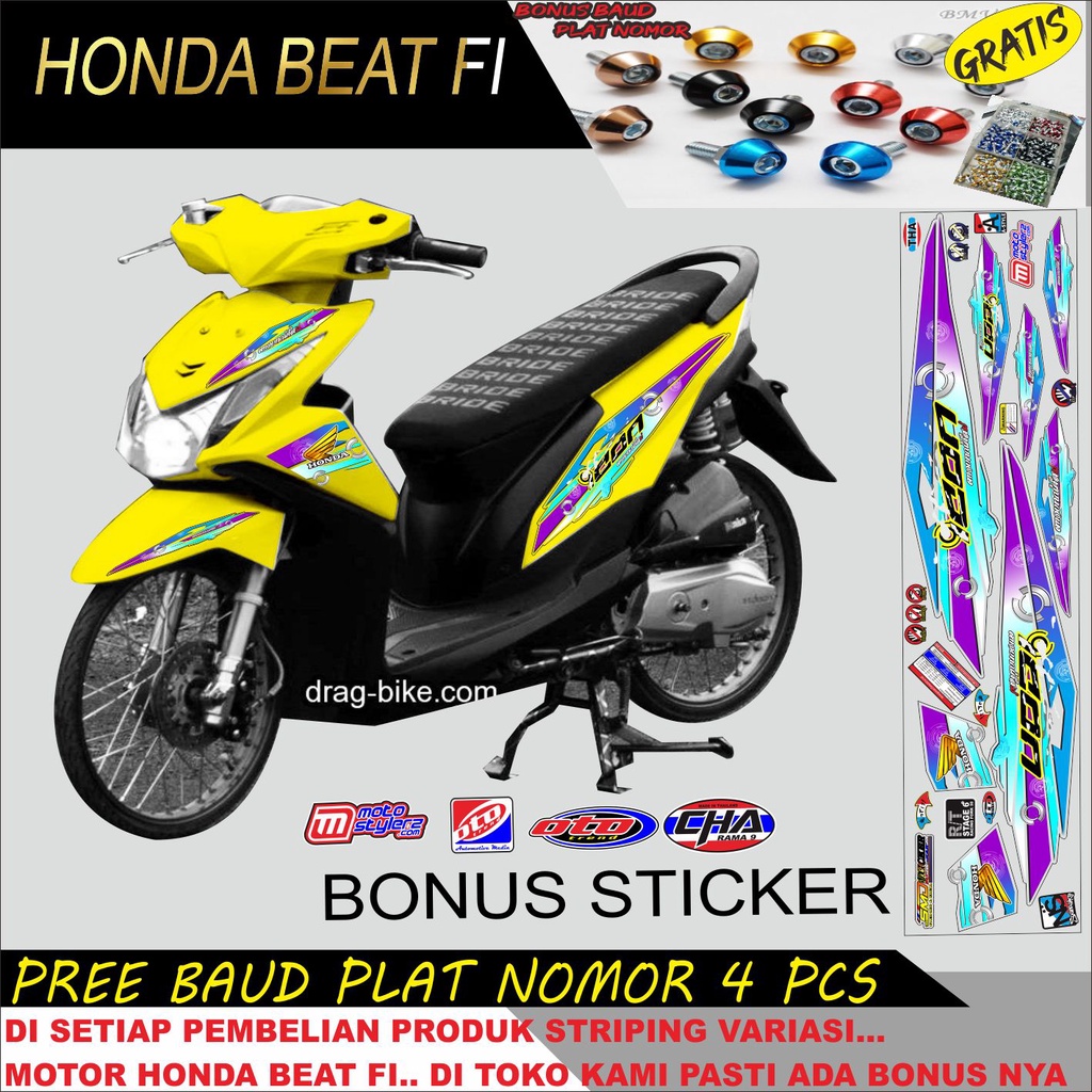 STRIPING VARIASI STIKER MOTOR BEAT FI