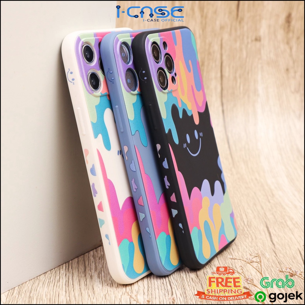 Soft Case OPPO A1K A3S A5S A15 A37 A71 A33 A5 A31 Luxury Rubik's Cube Smiley Edge