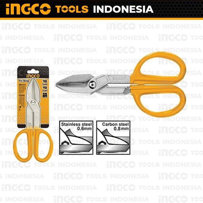 

Tin Snip (10") Ingco Hts2610 Gunting Plat Stenlis Stainless Seng Besi