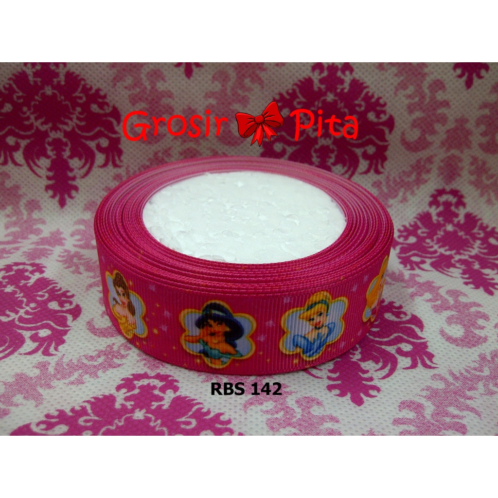 

(25 yard) Pita Grosgrain Motif Princes RBS 142 | Toko Bahan Craft | Grosir Pita