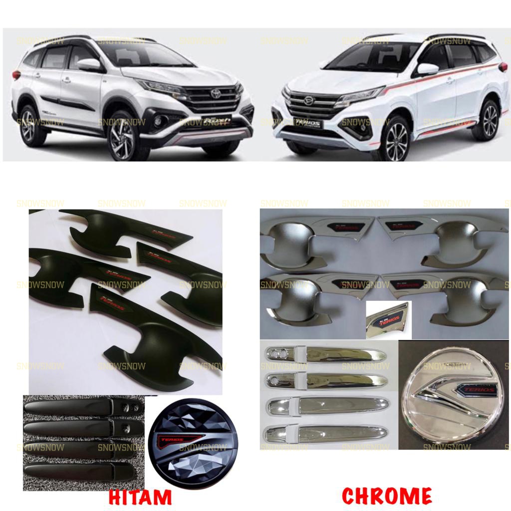 Paket Outer Handle Tank Cover All New Rush Terios 2018 2022 2023 GR SPORT Platinum Hitam Chrome