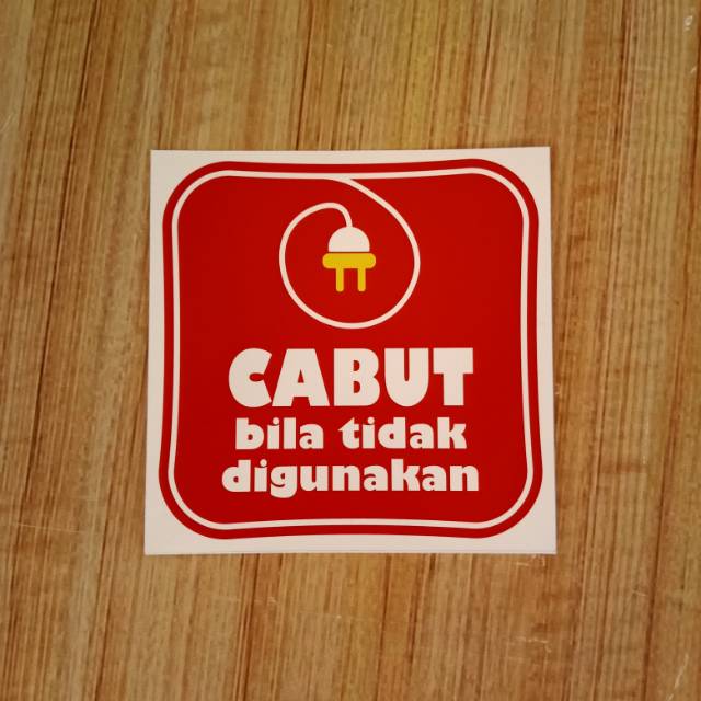 

Stiker K3 rambu safety. Cabut bila tidak digunakan. UK 10x10cm