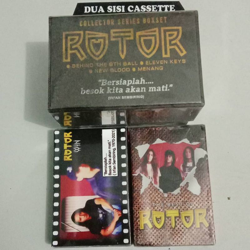 paket boxset kaset rotor - win - menang - eleven keys - the best - new blood - behind the 8th ball
