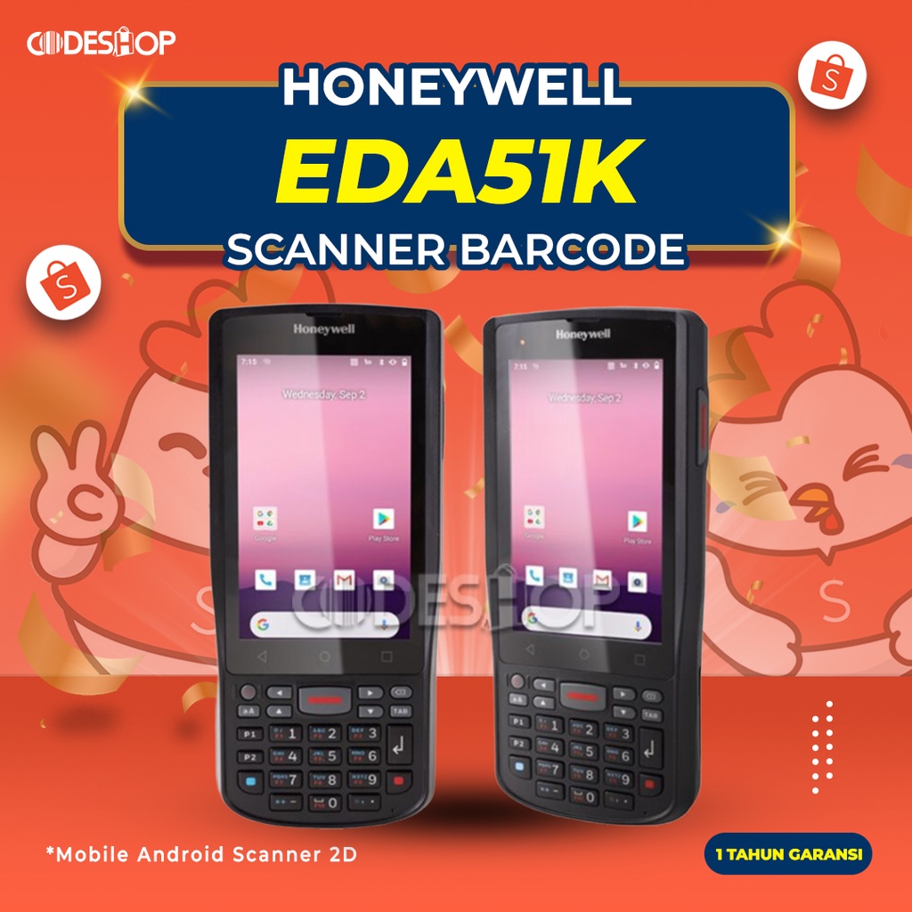 Barcode Scanner Android Honetwell Scanpal EDA51K