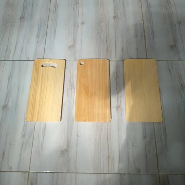 Talenan Kayu Pinus Kotak plong 30 x 15 MURAH TEBAL / Wooden Cutting Board