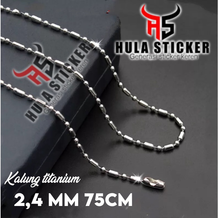 Kalung Rantai MCI Titanium Biji Bambu 75cm - Kalung Rantai Pendant