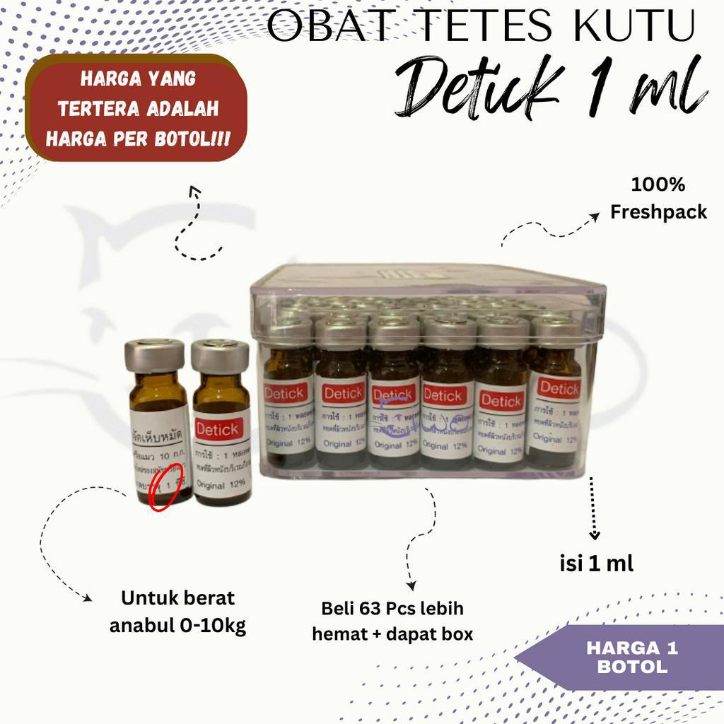 OBAT TETES KUTU DETICK 1ML UNDER 10KG - OBAT KUTU ANJING KUCING