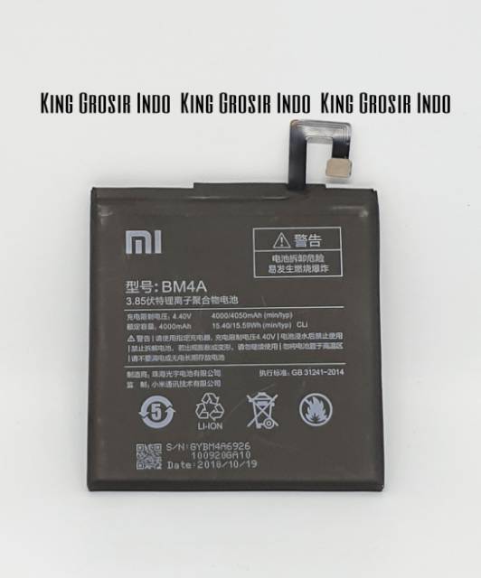 Baterai Xiaomi BM4A Original 100% Xiaomi Redmi Pro Battery Batere Batre BM 4A MI Pro Dual Camera