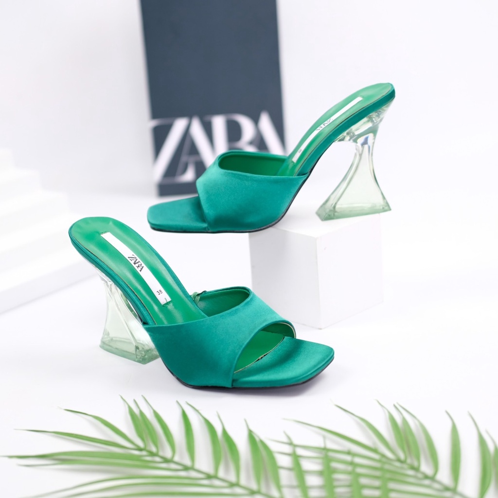 [7.7 Boombastis Sale⚡] - SENDAL WANITA HAK TINGGI SATIN TRANSPARANT HEELS SANDAL ZS420 PREMIUM IMPORT