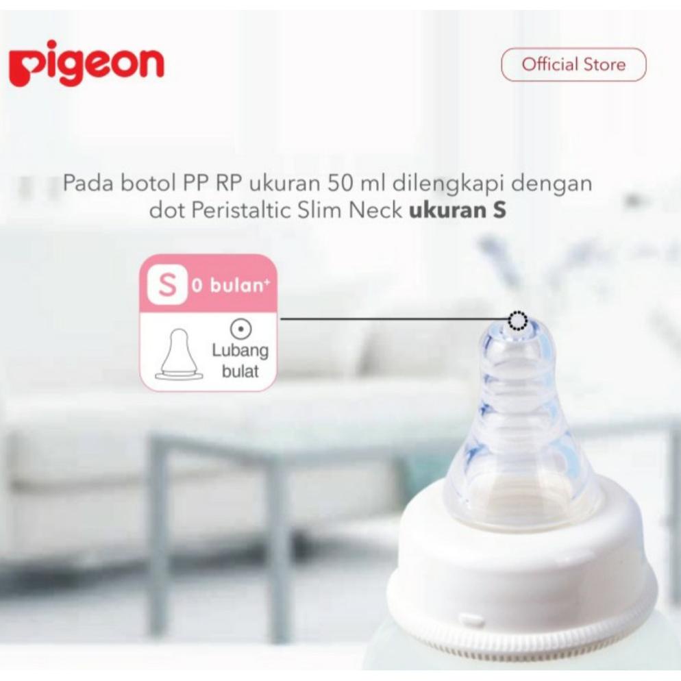 Botol Pigeon Peristaltic 50Ml / Pigeon Nursing Newborn Baby Botol Susu Bayi Baru Lahir
