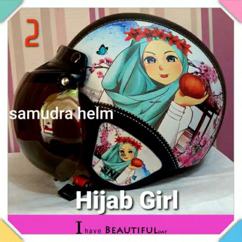 Helm bogo wanita Helm bogo untuk dewasa Helm kulit