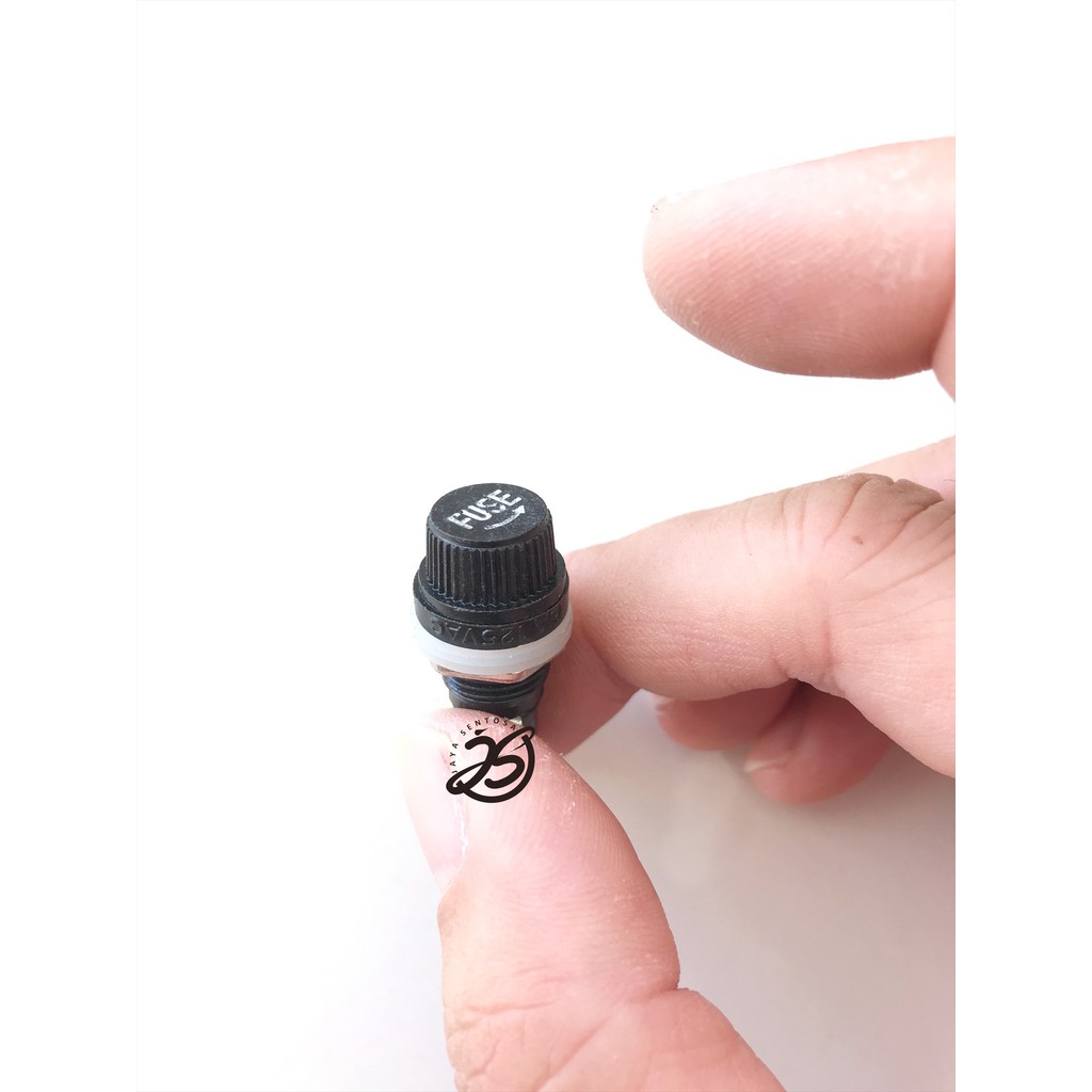 FUSE HOLDER KECIL 5x20mm (1bh) MURAH DUDUKAN TEMPAT SEKRING KACA BIASA