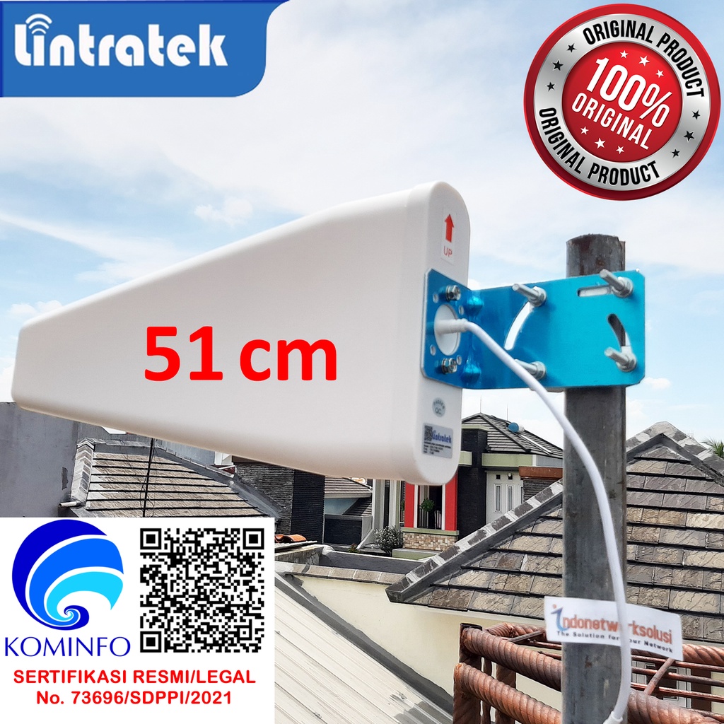 ANTENA LOG PERIODIC PERIODIK LPDA HIGH GAIN U/ MODEM TELKOMSEL XL INDOSAT HUAWEI E3273 E3276 E3372 CRC9 (51cm)