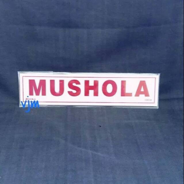 

Papan nama acrylic tulisan mushola, sign label akrilik