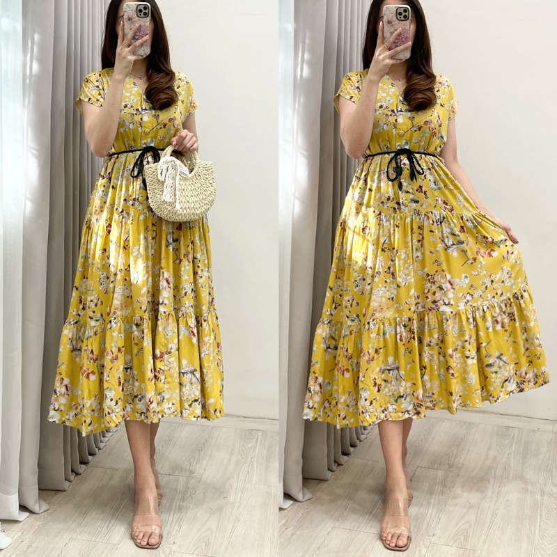 Amariel Malibu Home Dress - Daster Nyaman Adem-Mlb: Yellow Osaka