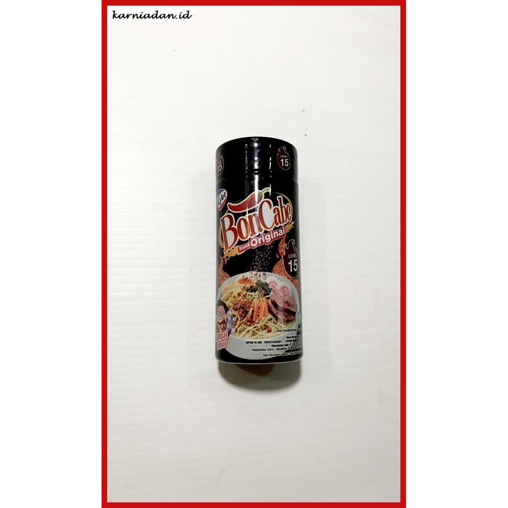 

Aneka-Sambal- Boncabe Level 15 Rasa Original Botol Kecil 45G 45Gr - Bon Cabe Hitam