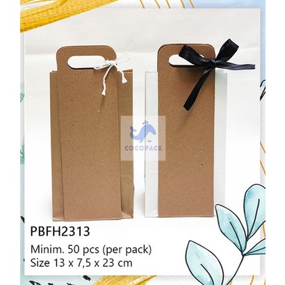 

Terlaris Paper Bag Kantong Roti Polos Putih(10pcs)-PBFH2313