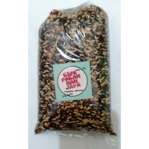 pakan kenari (niger seed, kenari seed, milet merah/ biji sawi)