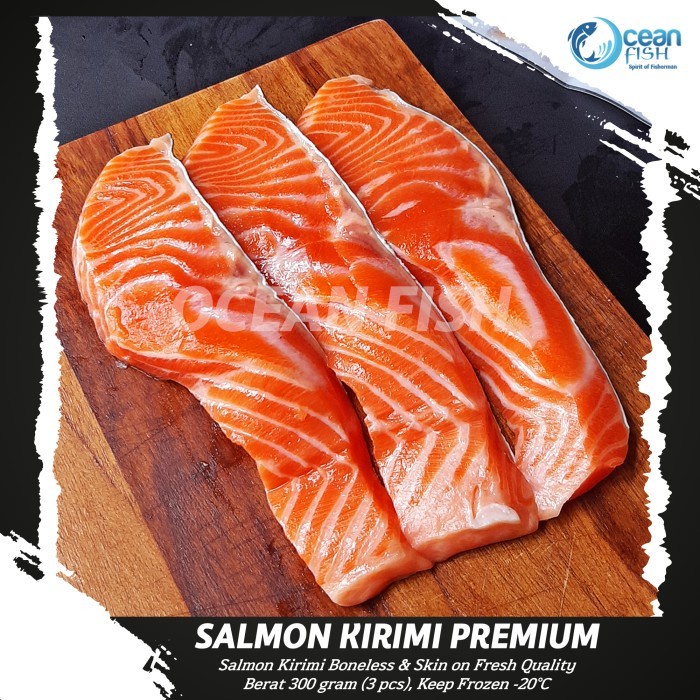 

Salmon Kirimi Premium 300 gr / Salmon Fillet Fresh (REAL PICT) / Salmon Sashimi Grade