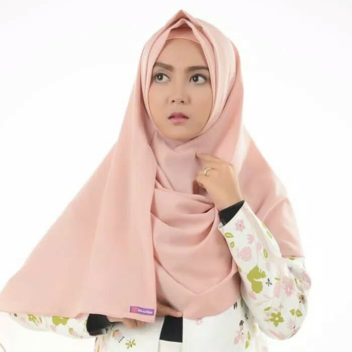 Hijab Warna Salem Muda Voal Motif