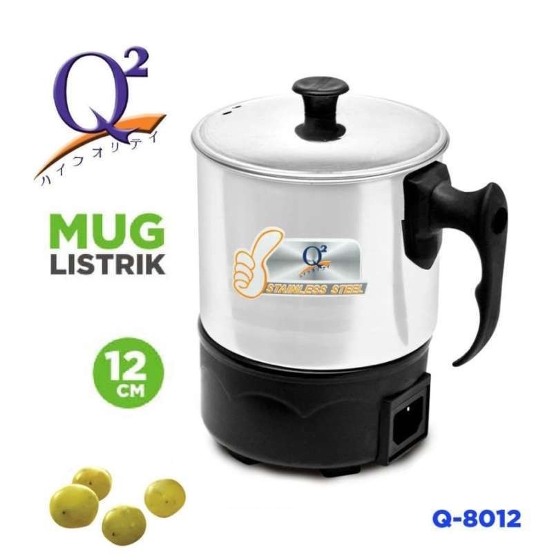 Mug Elektrik Pemanas Air Stainless Elektrik Heating Teko Listrik - 12CM
