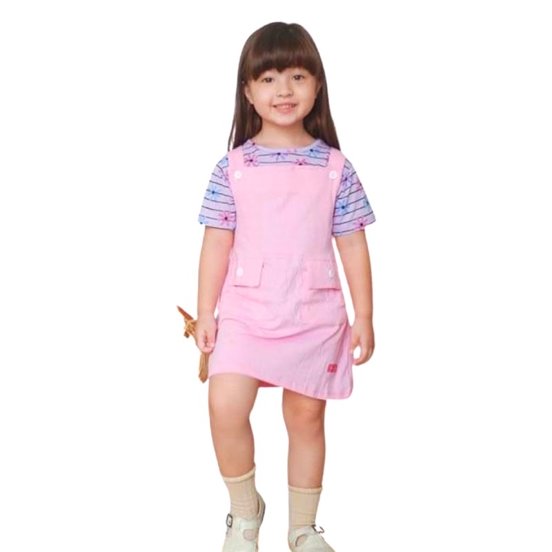 Overall Dress Flokids / Overall Anak Perempuan Usia 1 2 3 4 5 6 7 8 9 10 Tahun