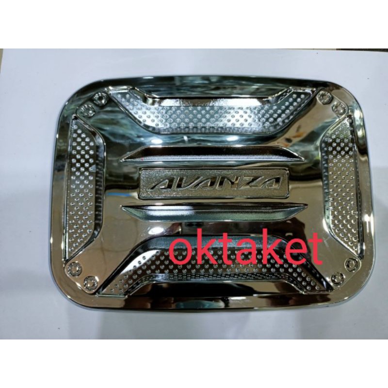 tank cover  Avanza 2012-2020 xtivo Hitam  Chrome jsl