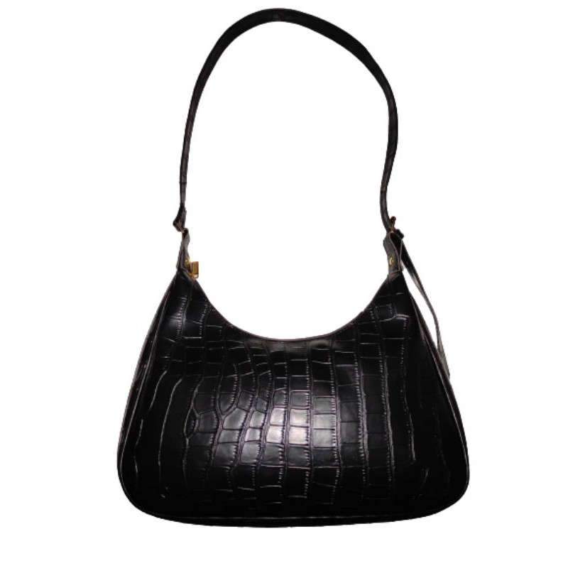 Zalfa Croco Moon Bag-Shoulderbag Motif Croco