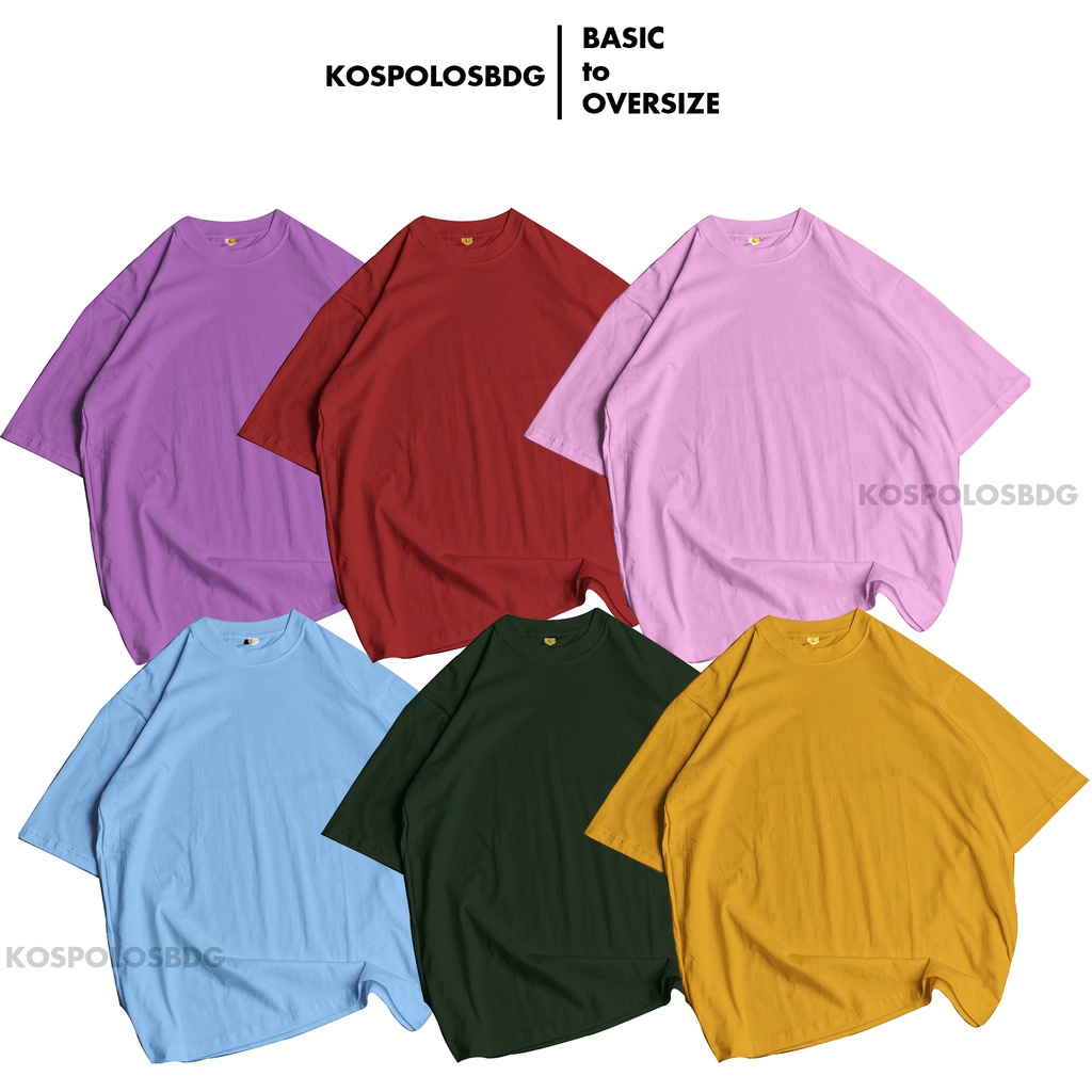 COD KAOS OVERSIZE POLOS(LANGSUNG DARI PABRIK) BAJU JUMBO CASUAL UNISEX CEWEK COWOK